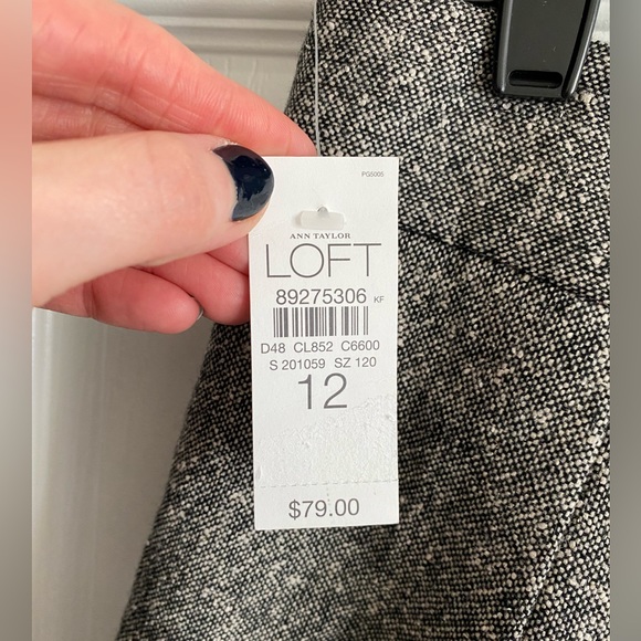LOFT (Ann Taylor) wool and silk A-line skirt NWT - Picture 5 of 8